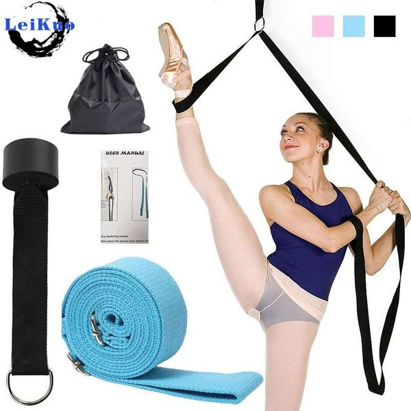 

ballet stretch band,door flexibility stretching leg strap band with carrying pouch for yoga gymnastic exercise resistance bands