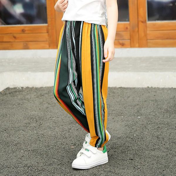 

trousers 2-10t summer children bohemia girls anti-mosquito pants thin section bloomers boys air conditioning baby, Blue