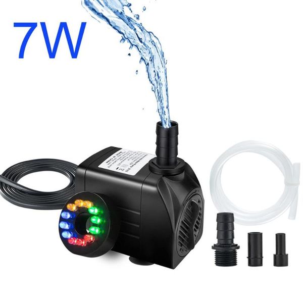 

air pumps & accessories 7w 140gph led light mini water features pump submersible outdoor fountain home décor