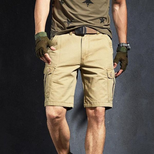 

men's shorts summer cargo shorts men's mens cotton baggy casual short pants clothes man clothing fashionable multi-pocket cargo b, White;black