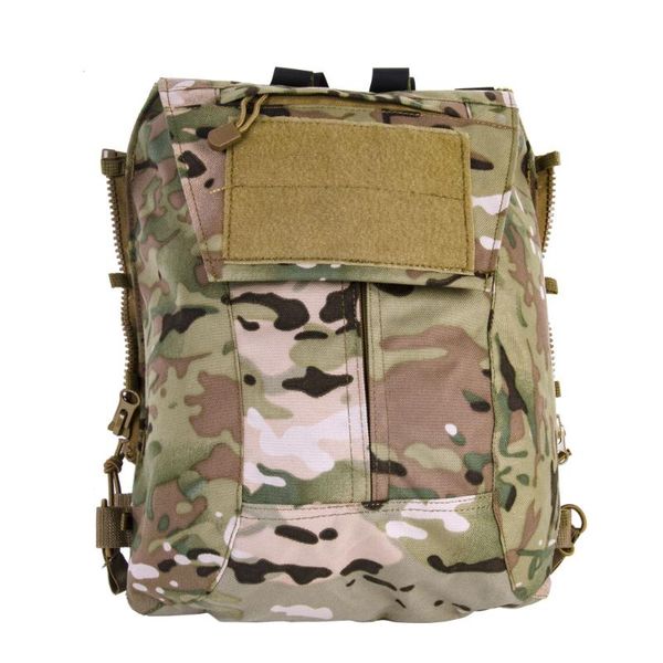 

outdoor bags pouch zip-on panel for avs jpc2.0 cpc tactical backpack combat mesh poacket built-in magazine snap closure hunting nylo
