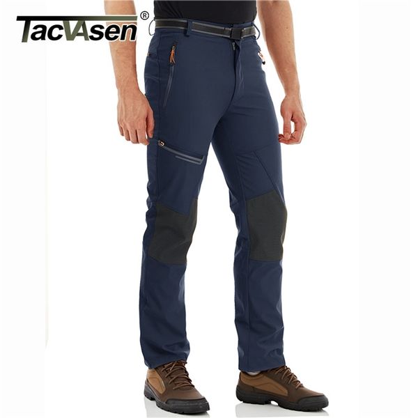 

tacvasen men's summer outdoor pants quick dry lightweight hiking camping multi-pockets rip-sfishing mountain trousers 210715, Black