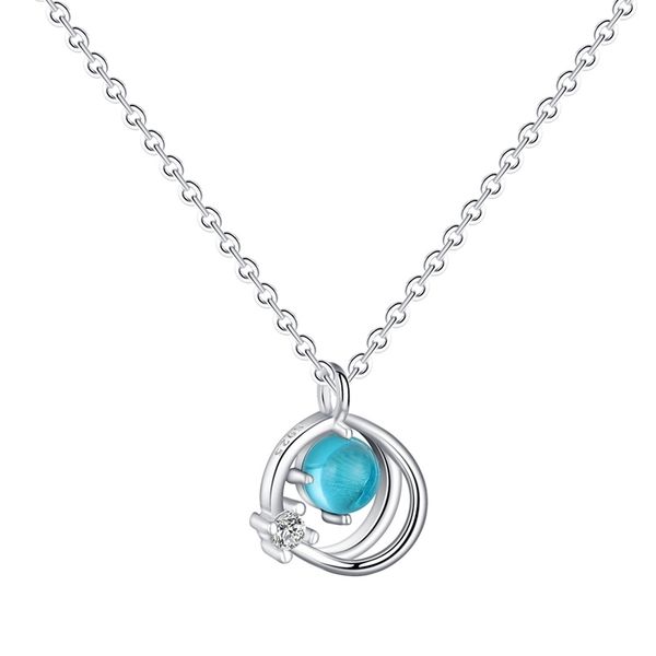 

new accessories angel's tears collarbone necklace blue crystal simple necklace, Black