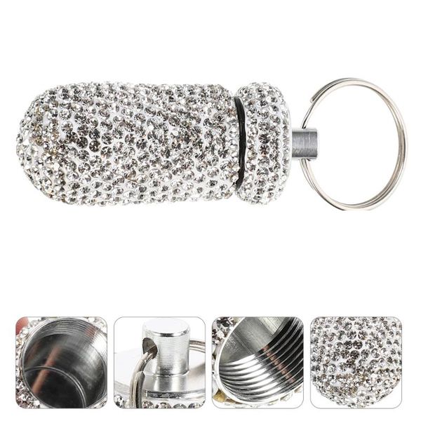 

storage bottles & jars 1pc diamante aluminum alloy holder case