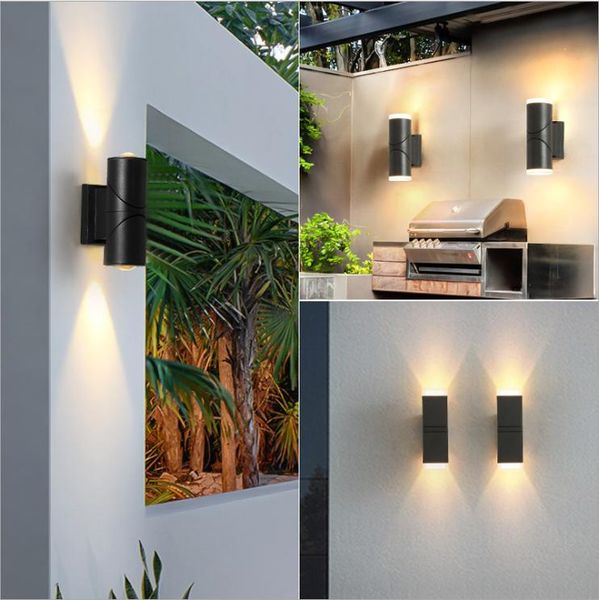 

wall lamp led outdoor waterproof balcony courtyard double head simple el rotatable bedside