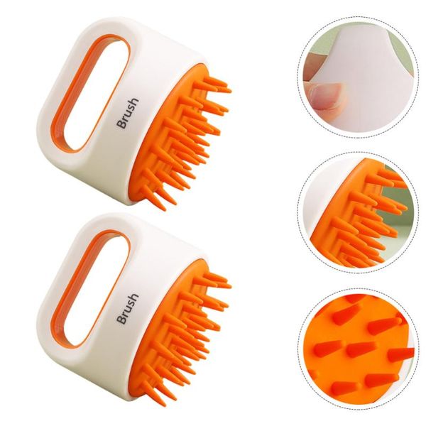 

hair brushes 2pcs wet and dry use shower brush kids bath bathing scrubber, Silver