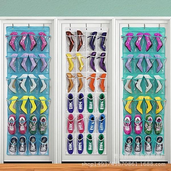

storage bags 24 door rear shoes hanging bag household items sorting pvc non-woven home