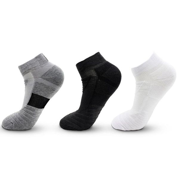 

sports socks 1 pair men thermal for outdoor cycling basketball running winter hiking basket tennis non-slip cotton, Black
