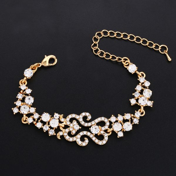 

first jewelry fashion selling crystal women's bracelet brj94, Golden;silver