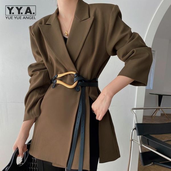 

women's suits & blazers office ladies blazer autumn solid color single button casual womens suit jacket fashion outerwear designer coa, White;black