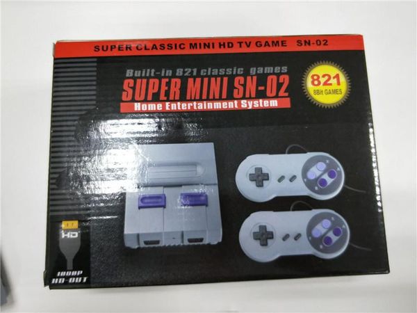 

5pcs mini tv game console retro video for nes 8 bit games with 821 different built-in double gamepads portable players
