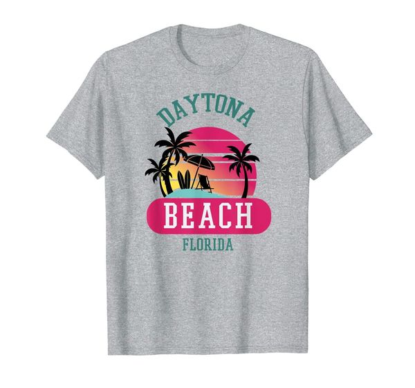 

retro cool daytona beach mens womens florida beaches tshirt, White;black