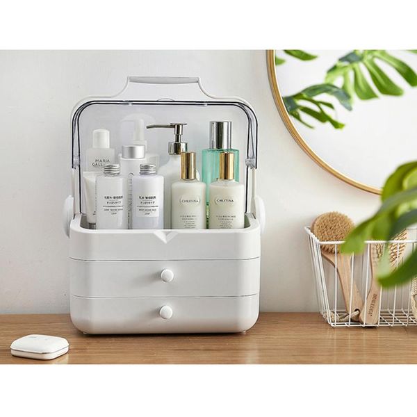 

bathroom storage & organization makeup organizer cosmetics jewelry box container with drawer table deskmake up
