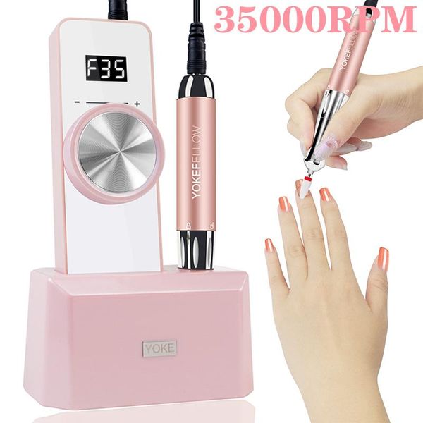 

nail drill & accessories 35000rpm brushless motor machine acrylic gel efile portable sander professional art salon manicure