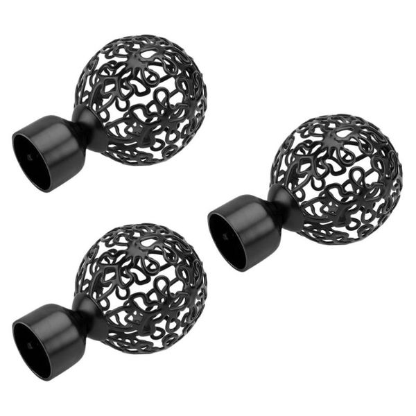 

other home decor 3pcs stylish curtain rod ends iron art hollow decorative shower