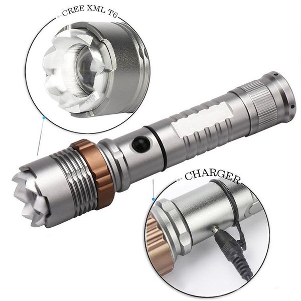 

rechargeable built-in charger portable hand light flashlights torches