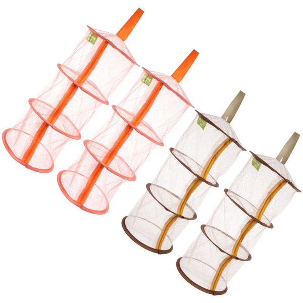 

hangers & racks 4pcs hanging drying net bags socks baskets practical