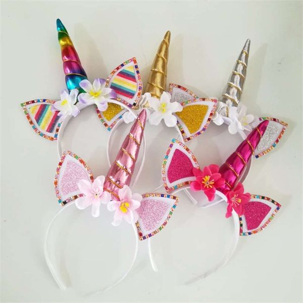 

selling unicorn halloween headdress rabbit ear hair band for children, Silver