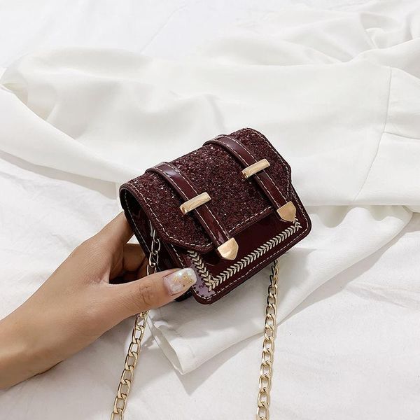 

shoulder bags women's bag 2021 summer small fresh fashion mini versatile one-shoulder cross-slung chain sequined square