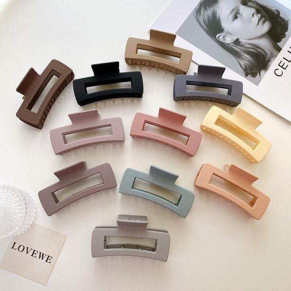 

hair clips & barrettes women matte morandi color acrylic hairpins accessories chic girls headwear ornaments crab, Golden;silver