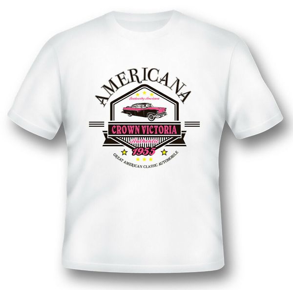 

crown vic 1955 classic americana black or white tee, White;black