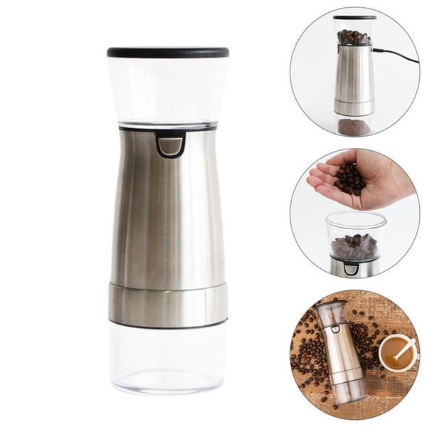 

1pc portable coffee beans grinder electric machine usb pepper manual grinders