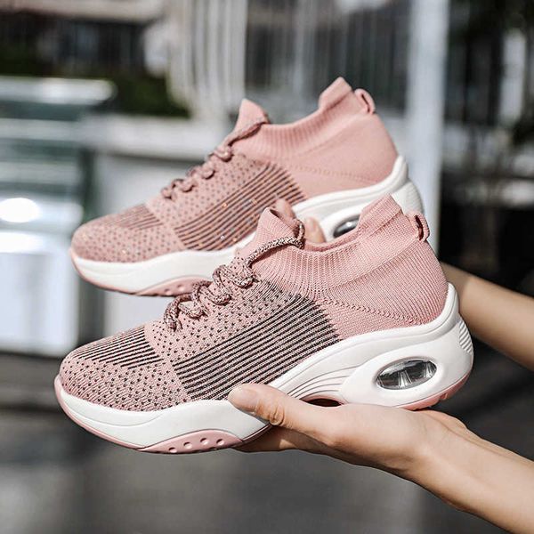 

2021 sport sneakers woman chunky heel women summer sneakers platform female vulcanized shoes outdoor sport shoes ladies trainers y0907, Black