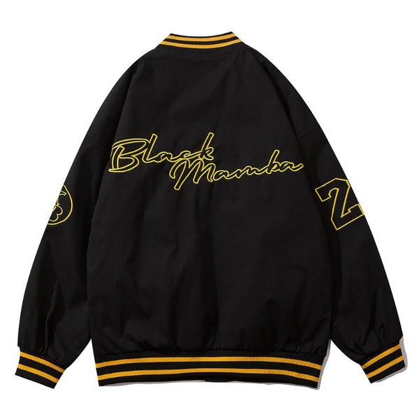 

men's jackets letter embroidery baseball jacket mens streetwear letterman autumn casual loose outerwear men, Black;brown