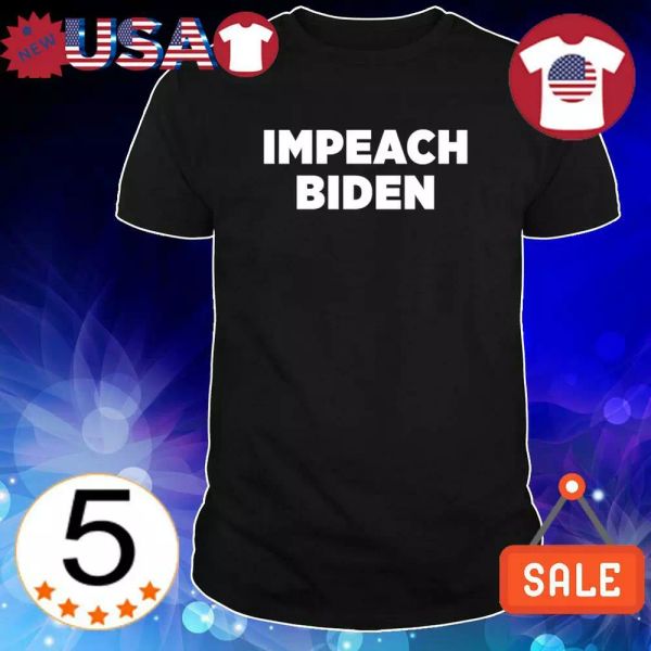 

impeach biden black t-shirt, White;black