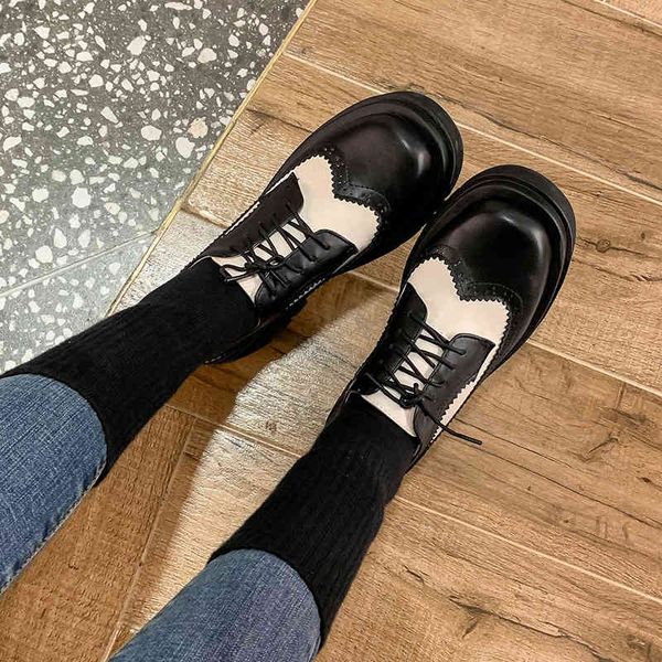 

dress shoes spring bullock women's patent leather shoes british college wind small retro platform 7z2o, Black