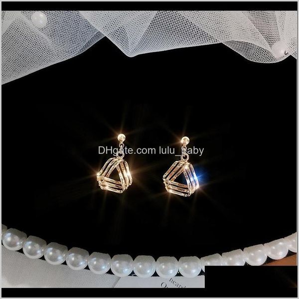 

s1110 fashion jewelry s925 silver needle hollow out geometry triangle stud 0hnry chandelier 73ouj