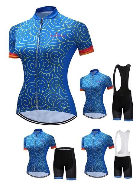 

racing sets ladies bike suit summer cycling jersey female mountain road bicycle breathable short sleeeve clothing set for women miloto, Black;blue