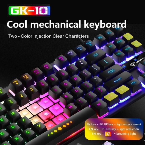 

for gamer pc lapgaming mechanical keyboard blue red switch 87key ru/us wired anti-ghosting rgb/ mix backlit led usb keyboards