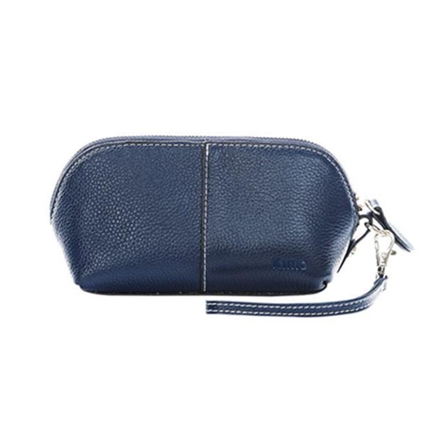 

european and american cowhide leather cosmetic bag women's thin shell ladies fashion day clutch lady purse female bags & cases