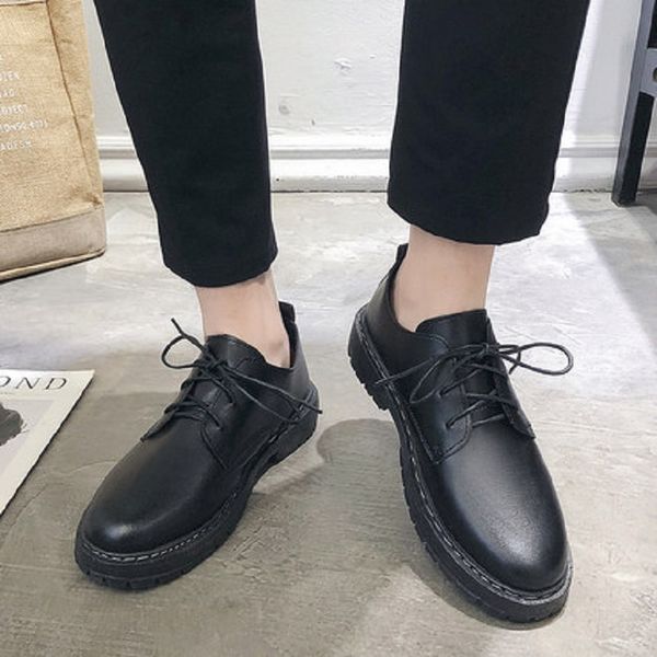 

dress shoes casual british leather shoes, black shoes for youth work zxaz