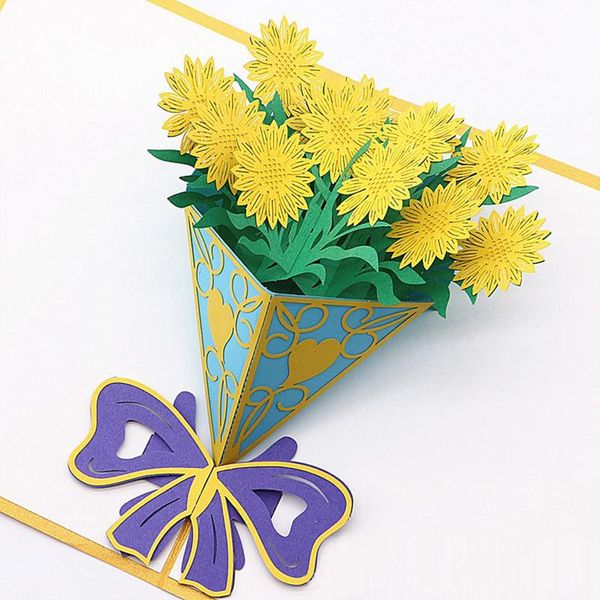 

greeting cards exquisite bouquet 3d card mother's day blessing gift thanksgiving