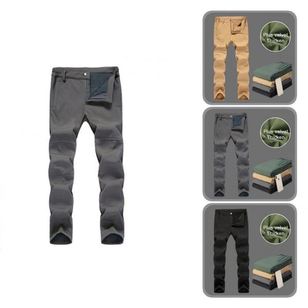 

men's pants terrific soft outdoor winter trousers all match elastic, Black
