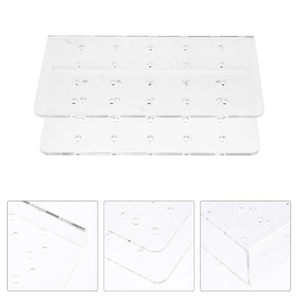 

hooks & rails 2pcs acrylic lollipop display stands candy holders dessert (transparent)