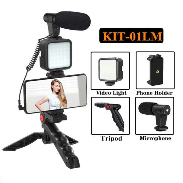 

selfie monopods professional vlogging video shooting kits with mini tripod bluetooth control for slr camera smartphone recording