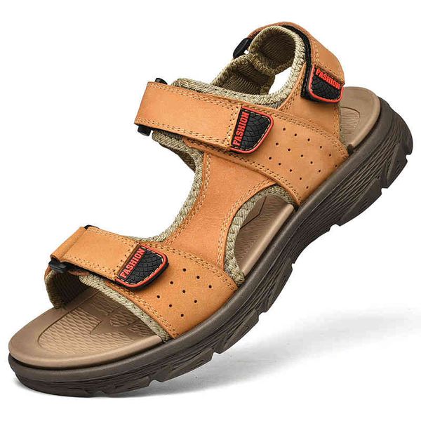 

slippers sandals men's summer outdoor casual beach shoes non-slip breathable daily plus size hw9r, Black