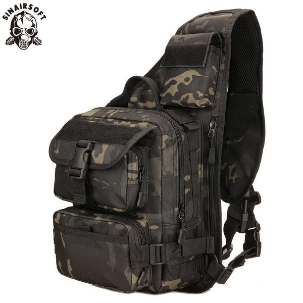 

outdoor bags sinairsoft sport climbing 800d nylon tactical bag single shoulder sling chest camping military backpack army