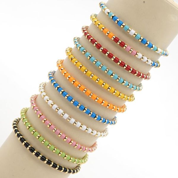 

charm bracelets shinus bracelet for women fashion 2021 pulseras mujer mode enamel tile summer boho handmade jewelry gift wholesale, Golden;silver
