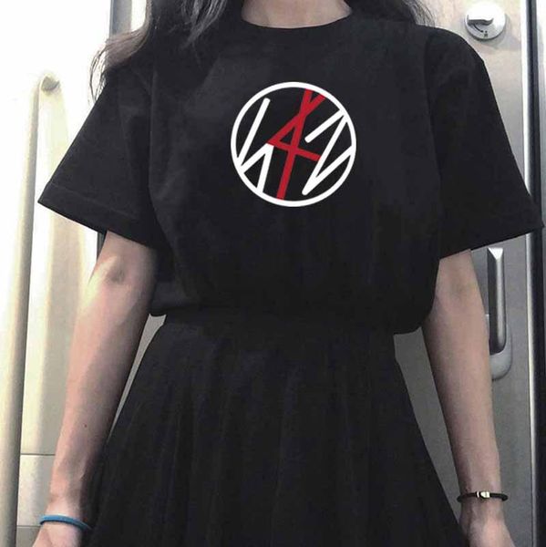 

women's t-shirt 2021 spring and summer stray kids wandering round neck, White