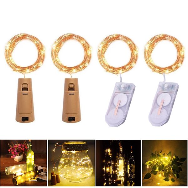 LED String Light Rame impermeabile mini Fata Fai da te Luci per bottiglie in vetro Lampada natalizia 2M 20LED