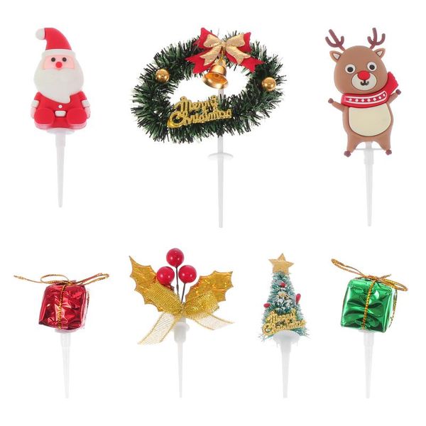 

other festive & party supplies 8pcs christmas theme cake er dessert insert ers baking accessory