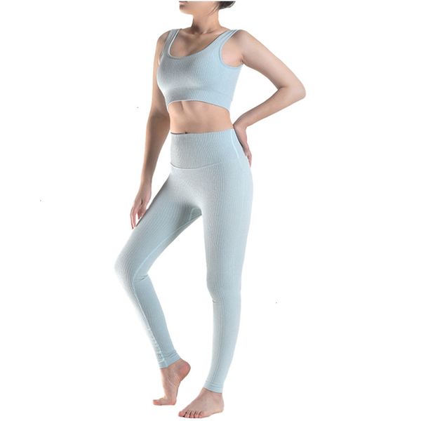 

women's tracksuits tracksuitsseamless striped women's back and hip lifting sports bra yoga suit 7r8j, Gray