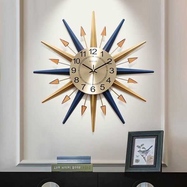

wall clocks household clock simple nordic light luxury hanging european silent decorative creative