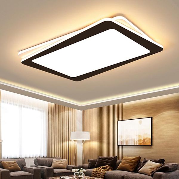 

ceiling lights bedroom living room lamp modern led lighting remote control gloss light