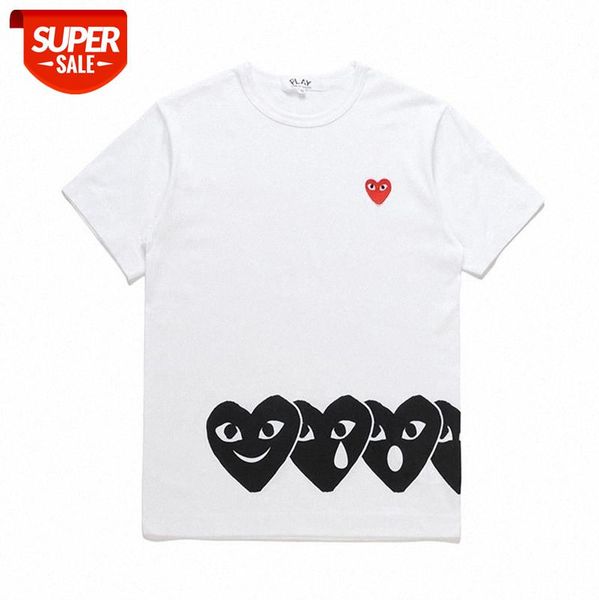 

trendy white collarless loose ordinary youth casual black expression love t-shirt #eb9d, White;black