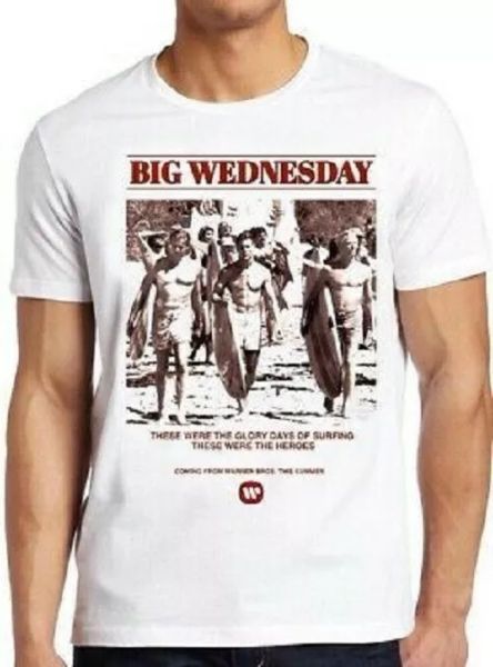 

big wednesday surfing film retro poster 70s beach cool gift tee t shirt 4180, White;black